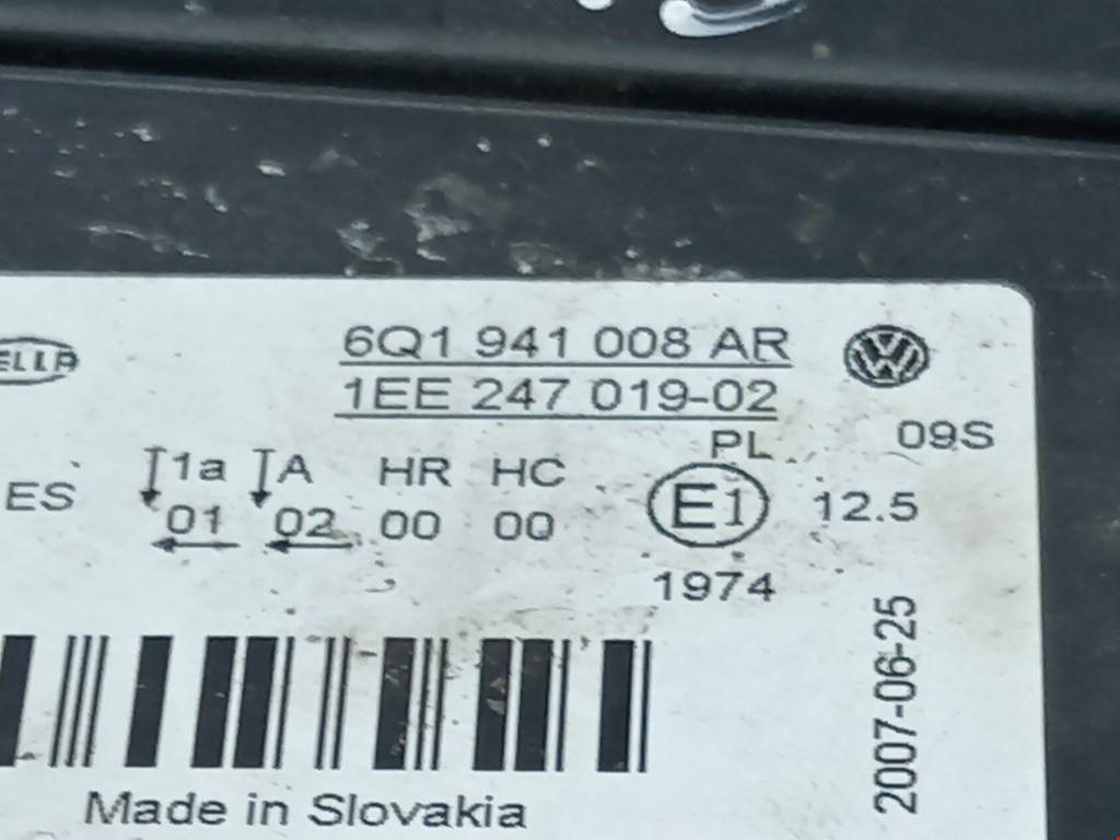 Фара передняя правая Volkswagen Polo 4 купить в Беларуси