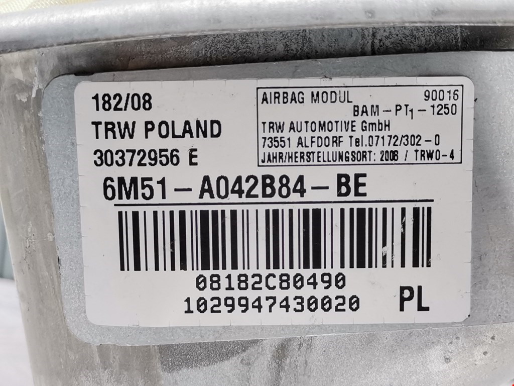 Подушка безопасности пассажирская (в торпедо) Ford Focus 2 купить в Беларуси