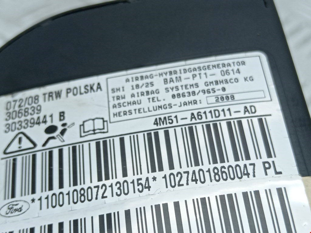 Подушка безопасности боковая (в сиденье) Ford Focus 2 купить в Беларуси