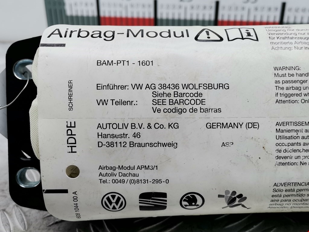 Подушка безопасности пассажирская (в торпедо) Volkswagen Eos купить в Беларуси