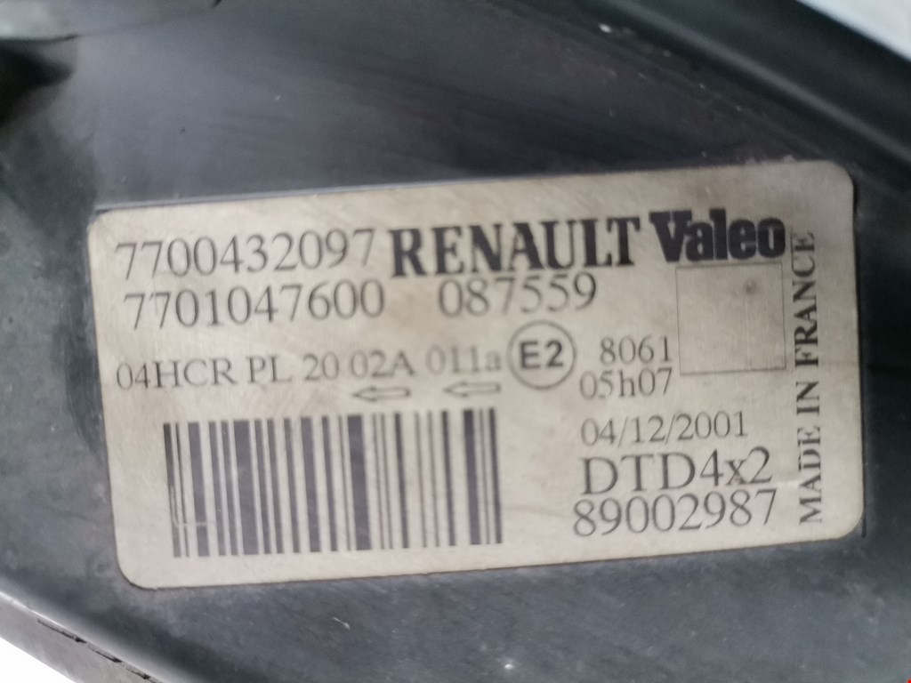 Фара передняя правая Renault Scenic 1 купить в России