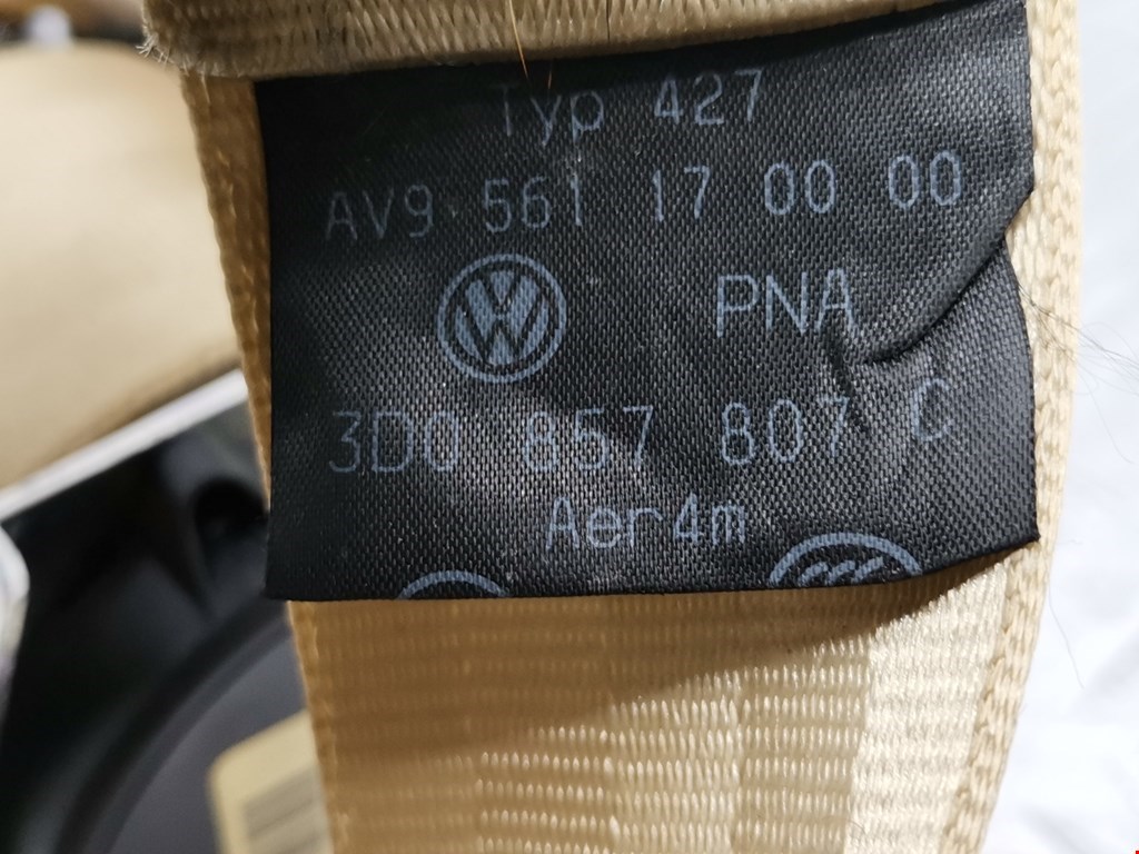 Ремень безопасности задний правый Volkswagen Phaeton купить в России