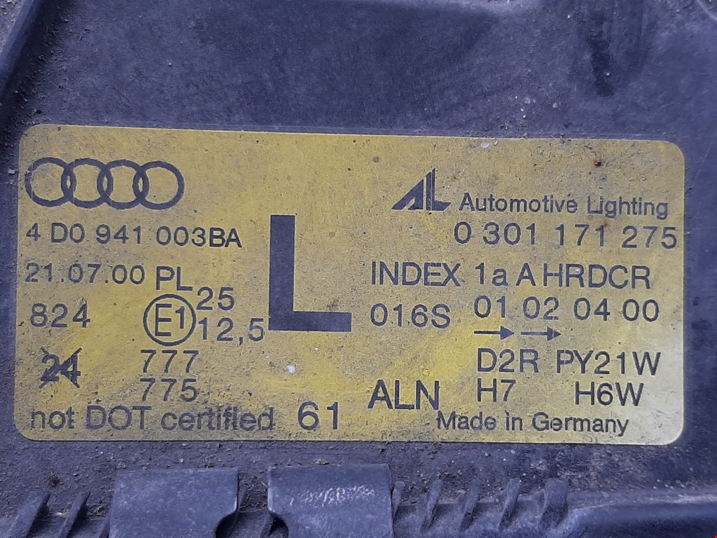 Фара передняя левая Audi A8 D2 купить в Беларуси