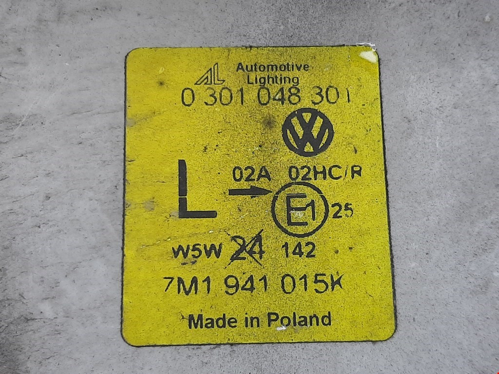 Фара передняя левая Volkswagen Sharan 1 купить в Беларуси