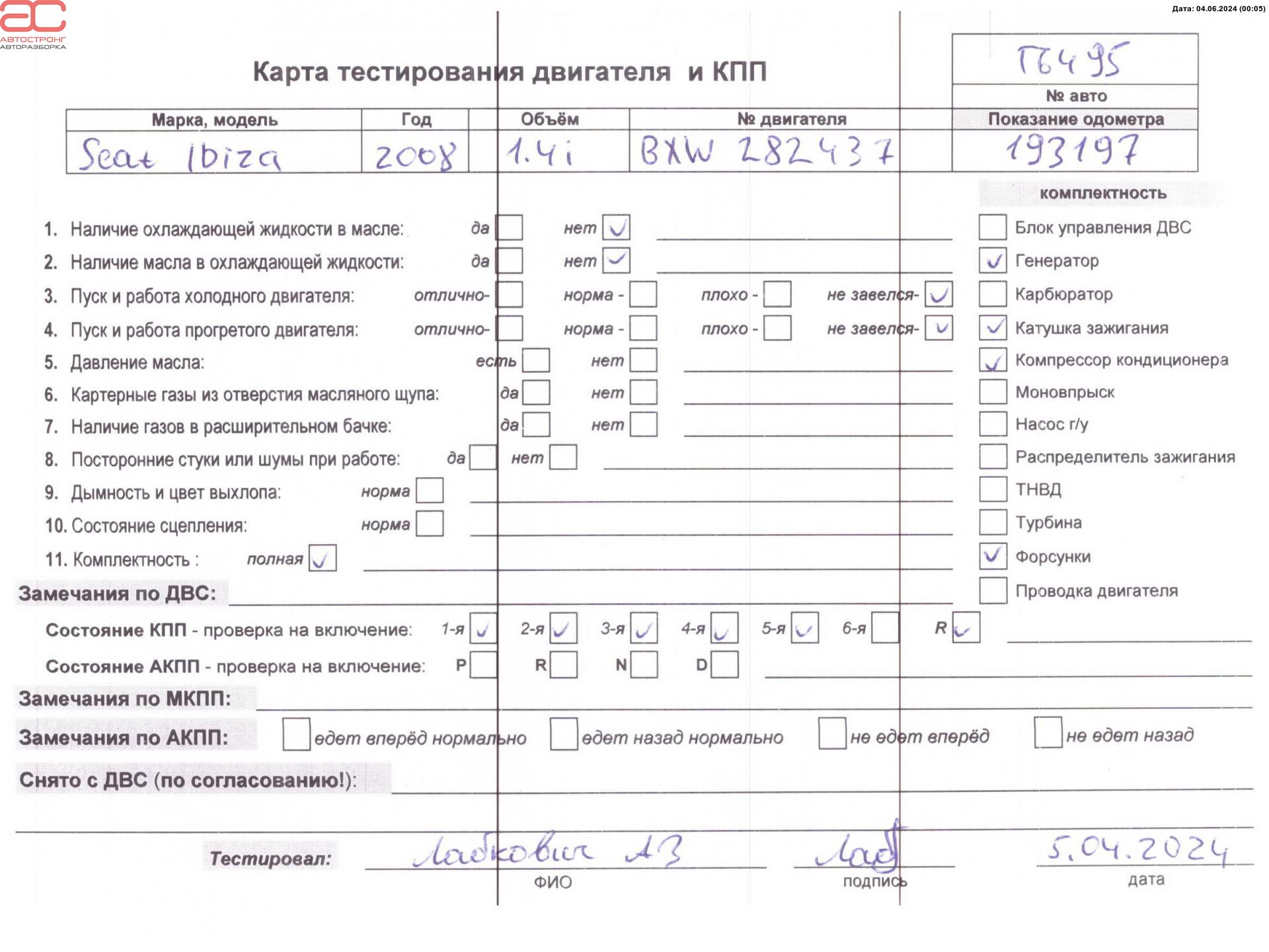 Двигатель (ДВС) Seat Ibiza 4 (6J) купить в Беларуси